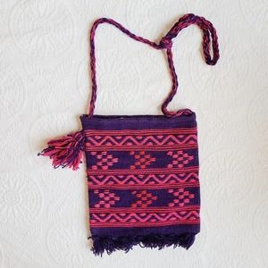 Vintage y2k Handwoven Wool Nepalese Purse
